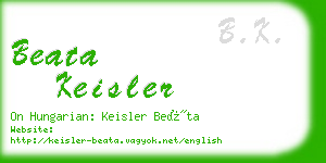 beata keisler business card